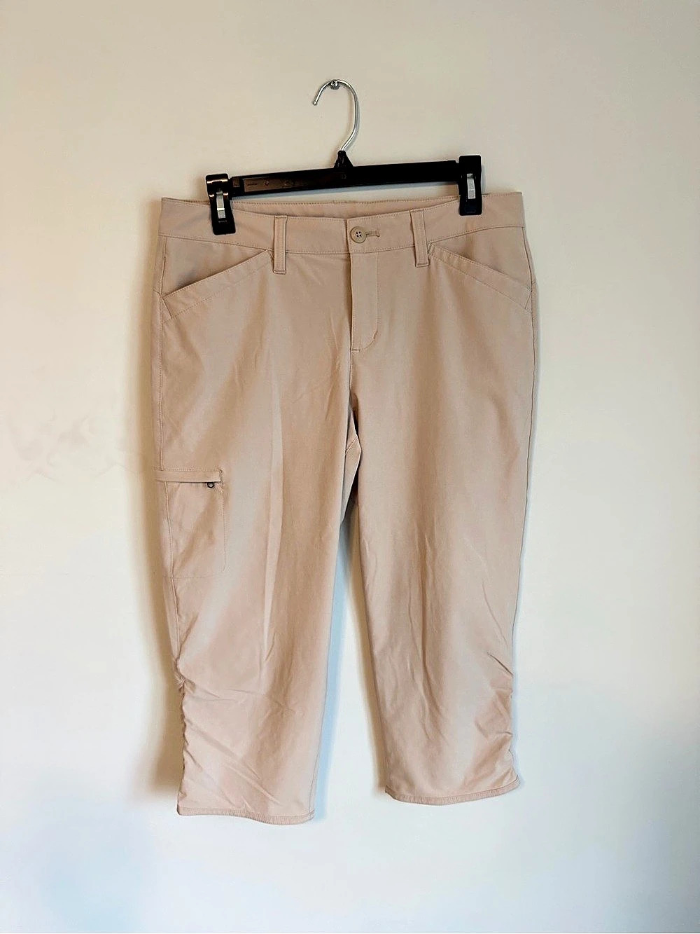 Eddie Bauer Women's High Rise Performance Capri Hiking Beige Size 8